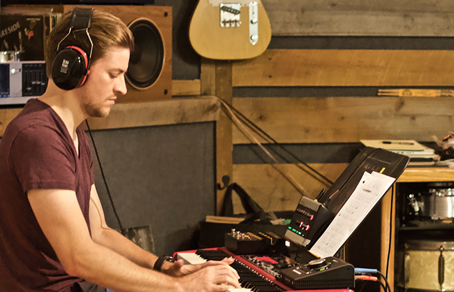 Alex Wright Recording at Saxman Studios